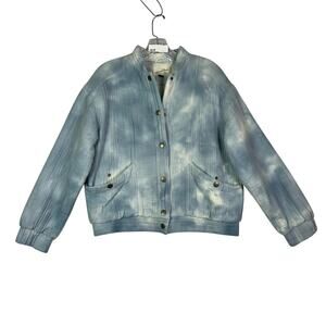 Universal Thread Jacket Womens XS Blue Tie Dye Gauze Cloth Bomber